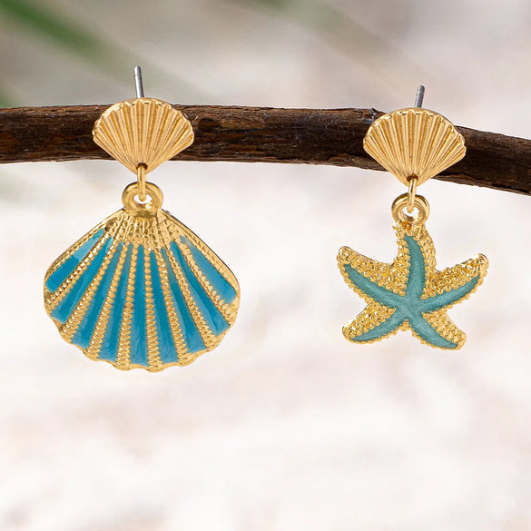 1 Pair Vacation Beach Shell Zinc Alloy Drop Earrings