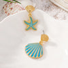 1 Pair Vacation Beach Shell Zinc Alloy Drop Earrings