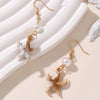 1 Pair Vacation Beach Simple Style Scallop Starfish Conch Alloy Plastic Drop Earrings