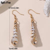 1 Pair Vacation Beach Simple Style Scallop Starfish Conch Alloy Plastic Drop Earrings