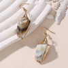 1 Pair Vacation Beach Simple Style Scallop Starfish Conch Alloy Plastic Drop Earrings