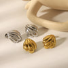 1 Pair Vacation Beach Simple Style Solid Color Shell Plating 304 Stainless Steel 18K Gold Plated Ear Studs