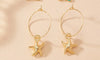 1 Pair Vacation Beach Simple Style Starfish Alloy Drop Earrings