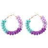 1 Pair Vacation Circle Plastic Resin Women'S Hoop Earrings