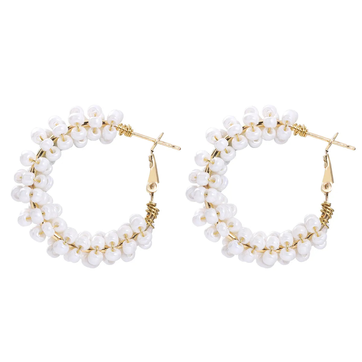 1 Pair Vacation Circle Plastic Resin Women'S Hoop Earrings