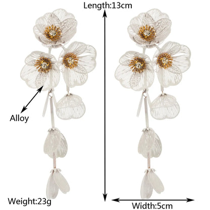 1 Pair Vacation Classic Style Flower Alloy Drop Earrings