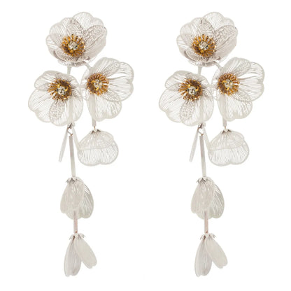 1 Pair Vacation Classic Style Flower Alloy Drop Earrings