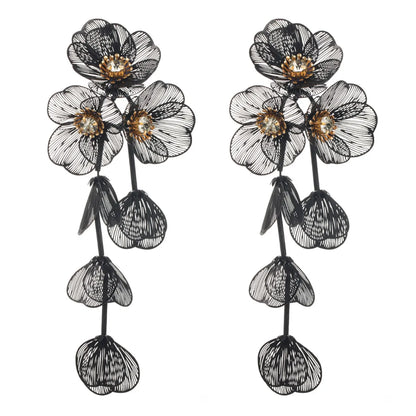 1 Pair Vacation Classic Style Flower Alloy Drop Earrings