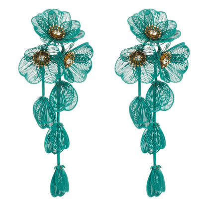 1 Pair Vacation Classic Style Flower Alloy Drop Earrings