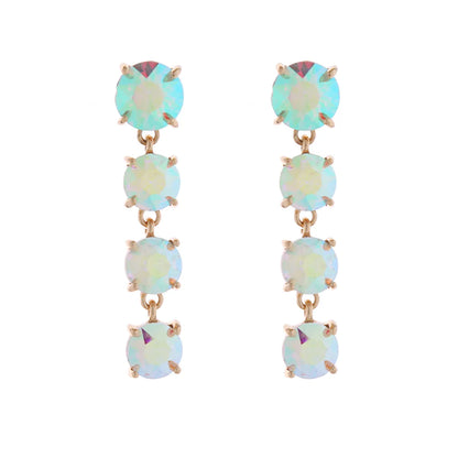 1 Pair Vacation Classic Style Solid Color Plating Inlay Alloy Glass Gold Plated Drop Earrings