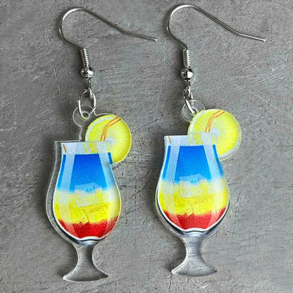 1 Pair Vacation Cup Arylic Drop Earrings