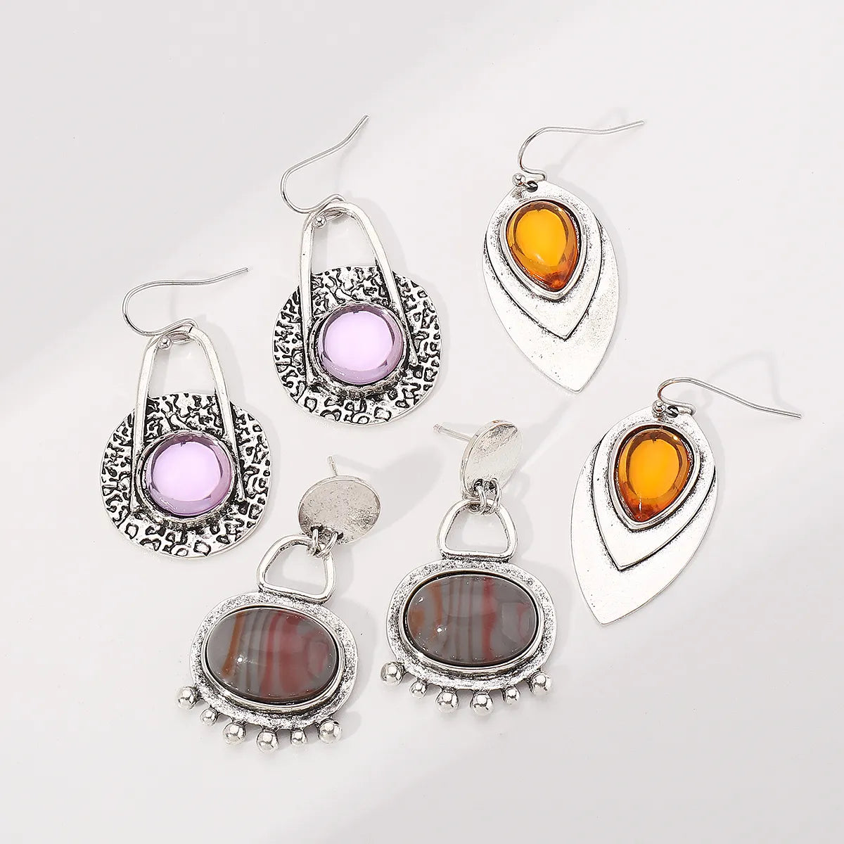 1 Pair Vacation Ethnic Style Color Block Alloy Drop Earrings