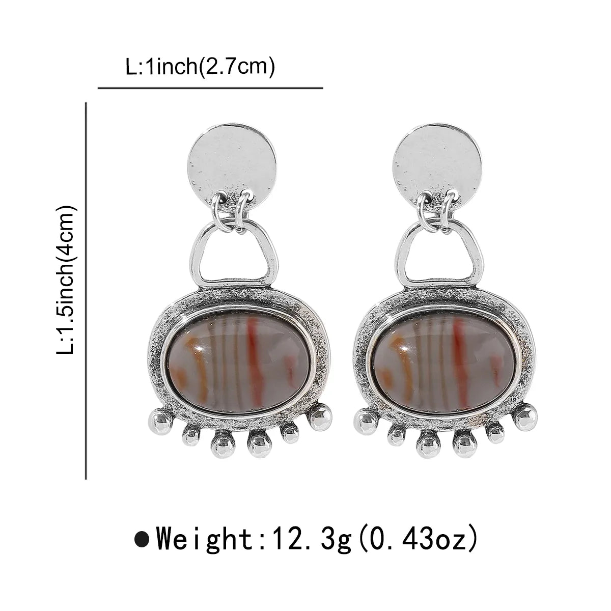 1 Pair Vacation Ethnic Style Color Block Alloy Drop Earrings