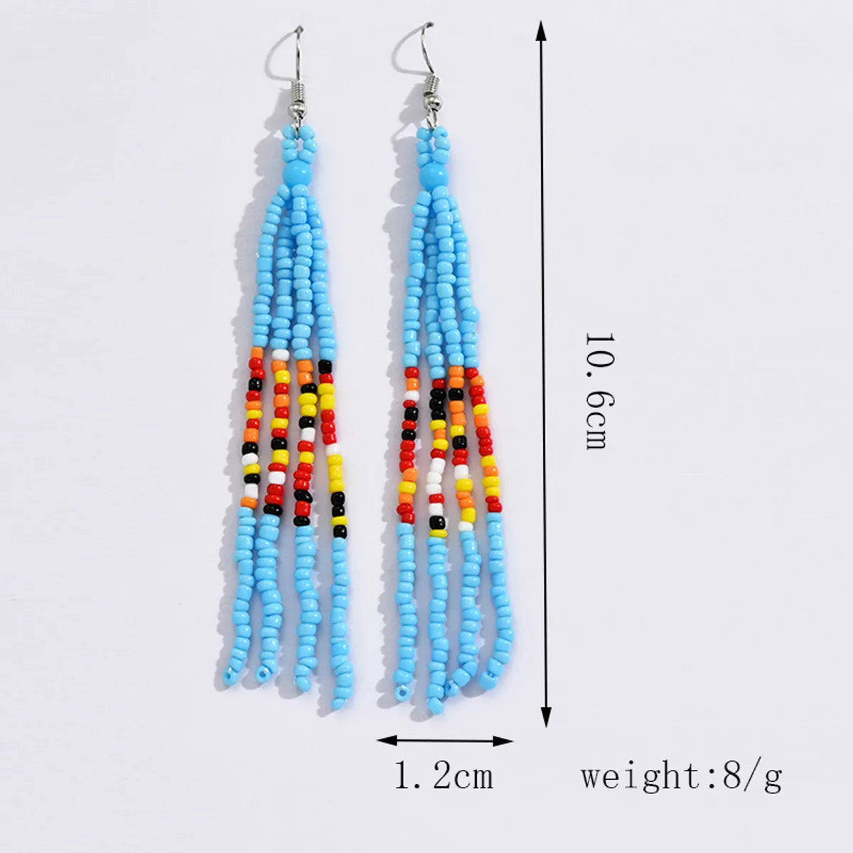 1 Pair Vacation Ethnic Style Geometric Beaded Drop Earrings