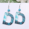 1 Pair Vacation Letter Arylic Drop Earrings