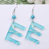 1 Pair Vacation Letter Arylic Drop Earrings