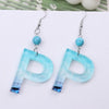 1 Pair Vacation Letter Arylic Drop Earrings