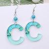 1 Pair Vacation Letter Arylic Drop Earrings