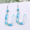 1 Pair Vacation Letter Arylic Drop Earrings