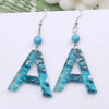1 Pair Vacation Letter Arylic Drop Earrings