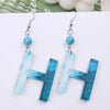 1 Pair Vacation Letter Arylic Drop Earrings