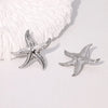 1 Pair Vacation Marine Style Beach Starfish 304 Stainless Steel 18K Gold Plated Ear Studs