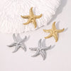 1 Pair Vacation Marine Style Beach Starfish 304 Stainless Steel 18K Gold Plated Ear Studs