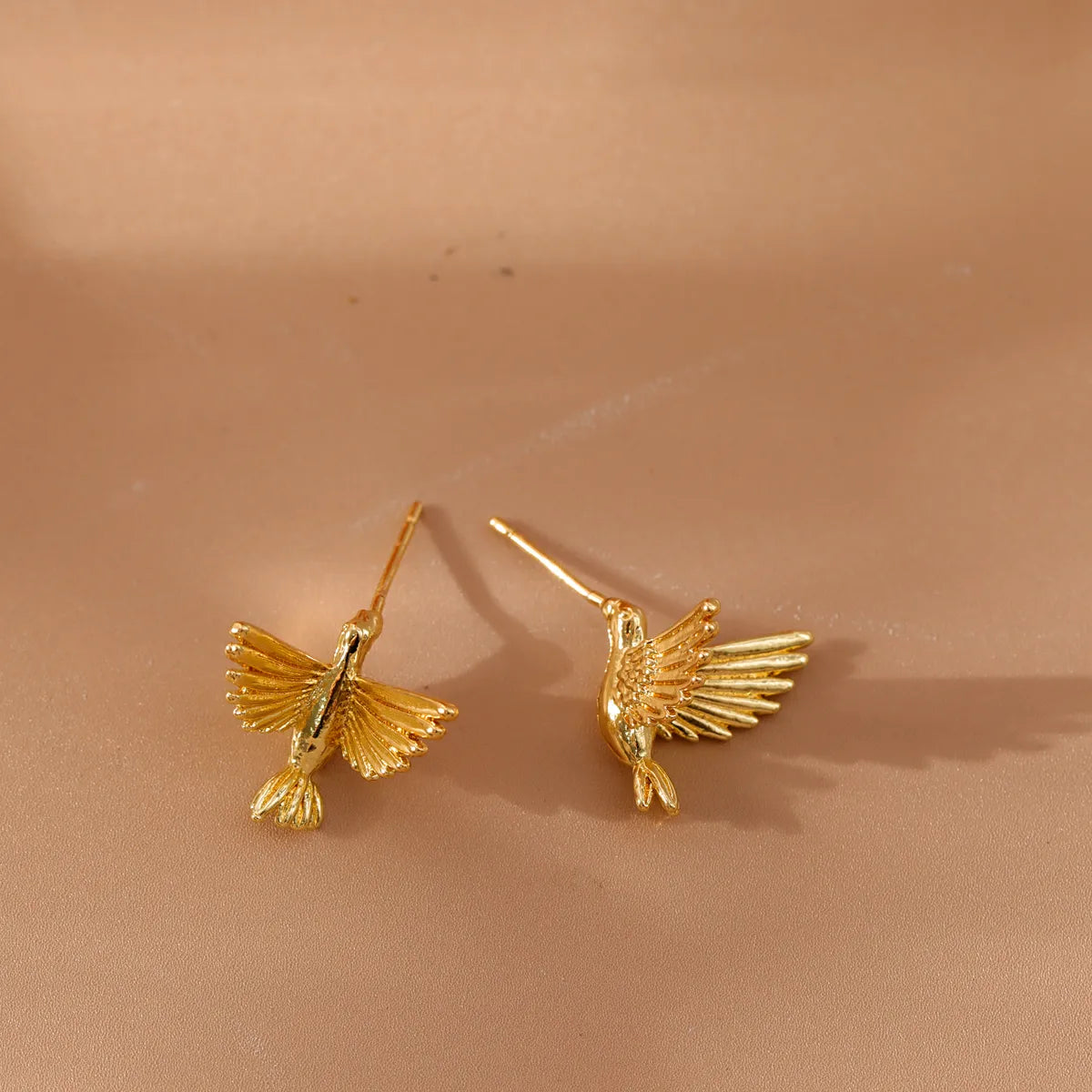 1 Pair Vacation Marine Style Peace Dove Plating Copper 14K Gold Plated Ear Studs