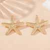 1 Pair Vacation Marine Style Starfish Iron Ear Studs