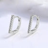 1 Pair Vacation Modern Style Simple Style Geometric Inlay Sterling Silver Zircon White Gold Plated Gold Plated Earrings