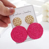 1 Pair Vacation Round Raffia Drop Earrings