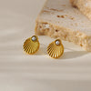 1 Pair Vacation Simple Style Classic Style Moon Shell 304 Stainless Steel Ear Studs