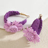 1 Pair Vacation Simple Style Flower Alloy Raffia Earrings