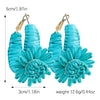 1 Pair Vacation Simple Style Flower Alloy Raffia Earrings