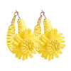 1 Pair Vacation Simple Style Flower Alloy Raffia Earrings