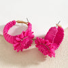 1 Pair Vacation Simple Style Flower Alloy Raffia Earrings