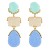 1 Pair Vacation Simple Style Geometric Tassel Polishing Plating Inlay Alloy Resin Resin Drop Earrings