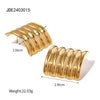 1 Pair Vacation Simple Style Waves 304 Stainless Steel 18K Gold Plated Ear Studs