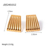 1 Pair Vacation Simple Style Waves 304 Stainless Steel 18K Gold Plated Ear Studs