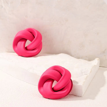 1 Pair Vacation Solid Color Plating Metal Gold Plated Ear Studs