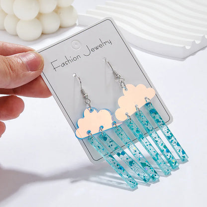 1 Pair Vacation Sweet Artistic Clouds Arylic Drop Earrings