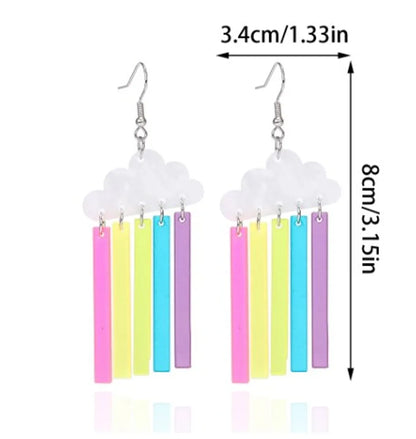 1 Pair Vacation Sweet Artistic Clouds Arylic Drop Earrings