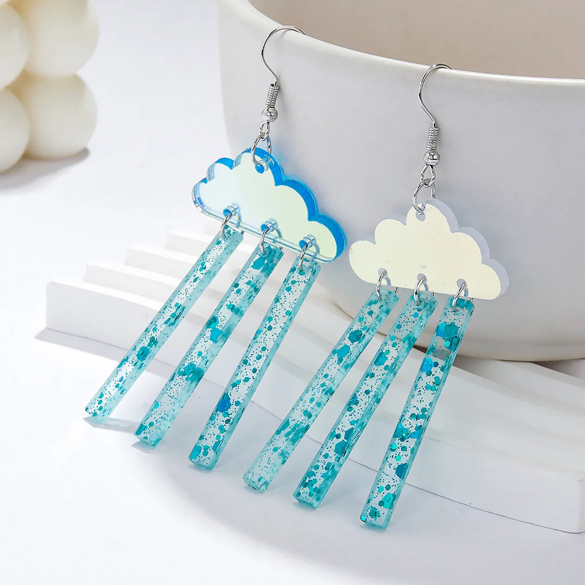 1 Pair Vacation Sweet Artistic Clouds Arylic Drop Earrings