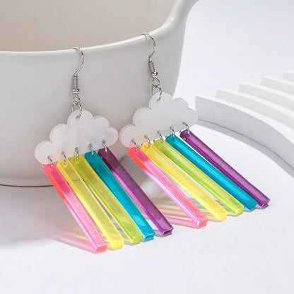 1 Pair Vacation Sweet Artistic Clouds Arylic Drop Earrings