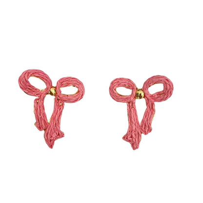 1 Pair Vacation Sweet Bow Knot Alloy Ear Studs