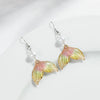 1 Pair Vacation Sweet Color Block Fish Tail Arylic Imitation Pearl Drop Earrings