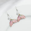 1 Pair Vacation Sweet Color Block Fish Tail Arylic Imitation Pearl Drop Earrings