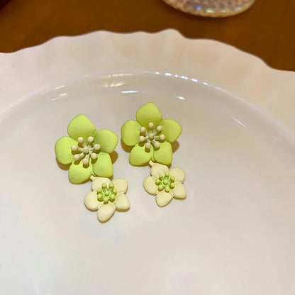 1 Pair Vacation Sweet Flower Alloy Drop Earrings