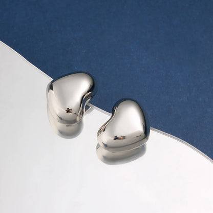 1 Pair Vacation Sweet Heart Shape 304 Stainless Steel 316 Stainless Steel  Ear Studs