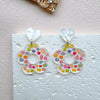 1 Pair Vacation Sweet Simple Style Flower Wreath Irregular Polishing Arylic Drop Earrings